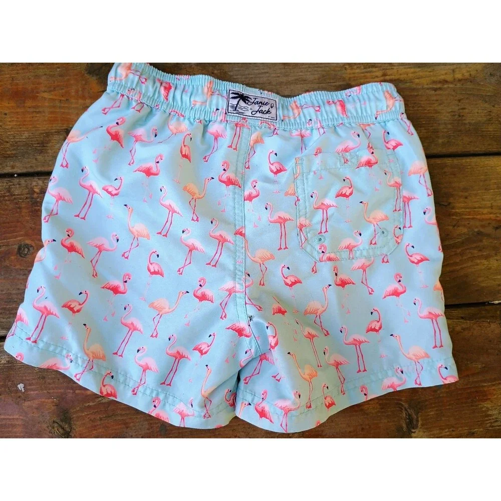 Janie and Jack Boys Flamingo Swim Trunk Shorts Size 6